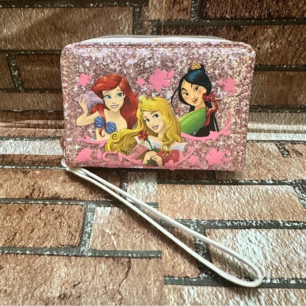 Disney Princess Pink Glitter Princess Wristlet
